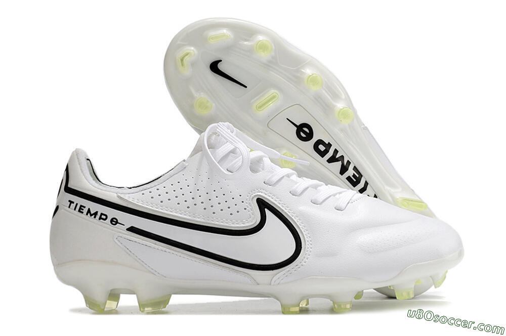 Nike Tiempo Legend 9 Elite FG Firm Ground Soccer Cleats - White/Black 1