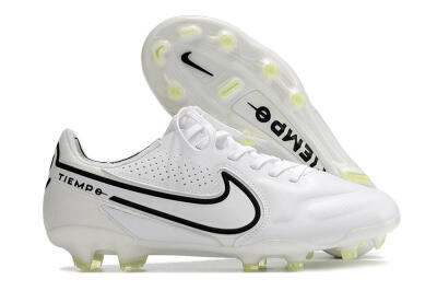 Nike Tiempo Legend 9 Elite FG Firm Ground Soccer Cleats - White/Black