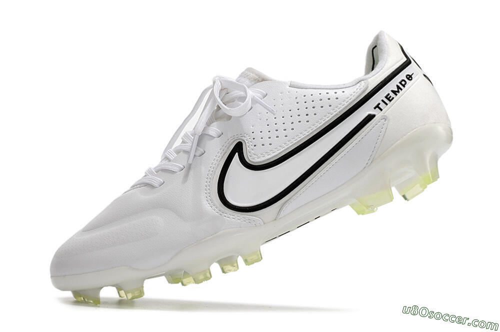 Nike Tiempo Legend 9 Elite FG Firm Ground Soccer Cleats - White/Black 5