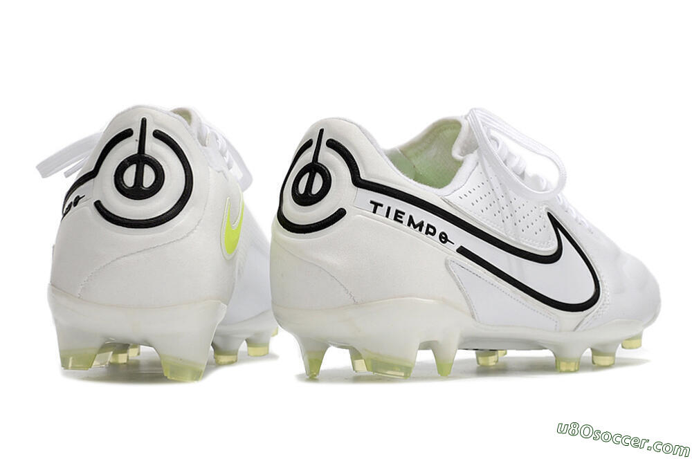 Nike Tiempo Legend 9 Elite FG Firm Ground Soccer Cleats - White/Black 6