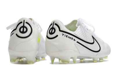Nike Tiempo Legend 9 Elite FG Firm Ground Soccer Cleats - White/Black