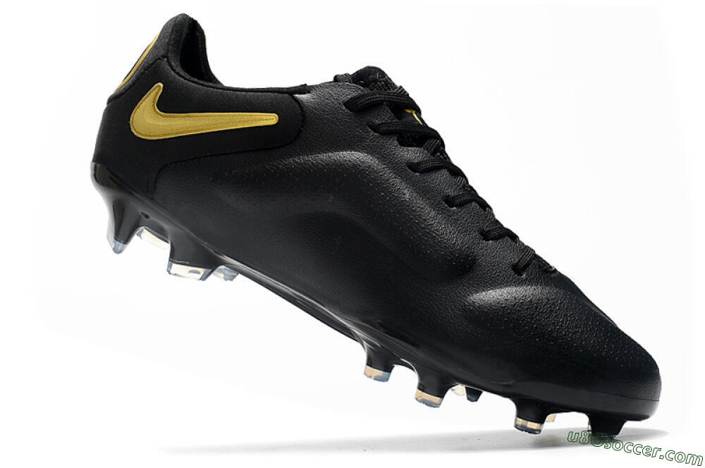 Nike Tiempo Legend 9 Elite FG Firm Ground Soccer Cleats - Black/Yellow 4