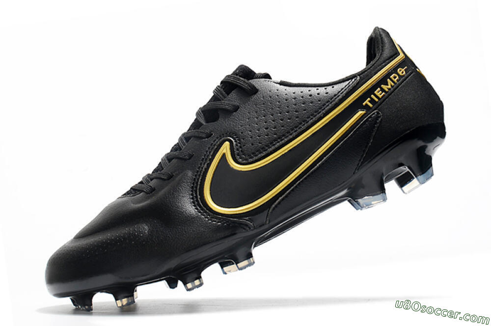 Nike Tiempo Legend 9 Elite FG Firm Ground Soccer Cleats - Black/Yellow 5