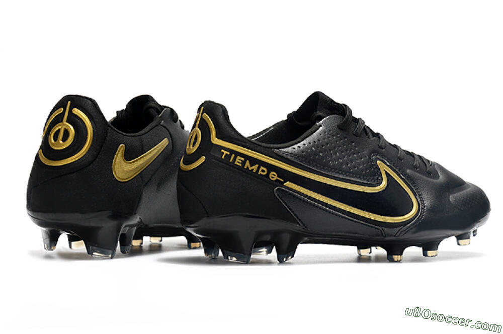 Nike Tiempo Legend 9 Elite FG Firm Ground Soccer Cleats - Black/Yellow 6