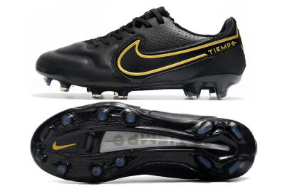 Nike Tiempo Legend 9 Elite FG Firm Ground Soccer Cleats - Black/Yellow