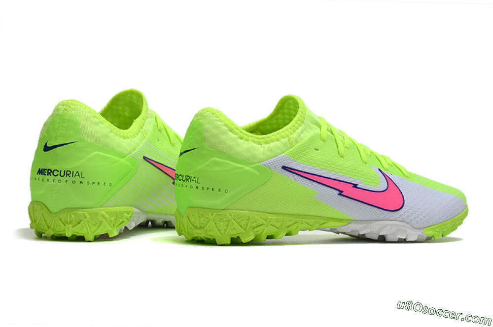 Nike Mercurial Vapor 13 Pro TF Artificial Turf Soccer Shoes - Yellow/White/Pink 6