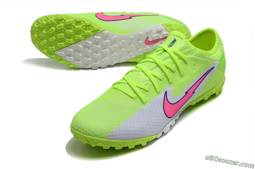 Nike Mercurial Vapor 13 Pro TF Artificial Turf Soccer Shoes - Yellow/White/Pink 3