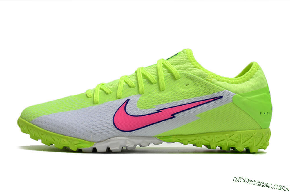 Nike Mercurial Vapor 13 Pro TF Artificial Turf Soccer Shoes - Yellow/White/Pink 2