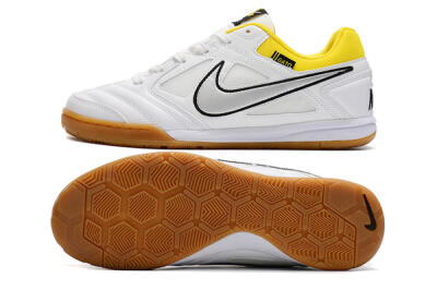 Supreme x Nike SB Gato IC Indoor & Futsal Soccer Shoes - White/Silver/Yellow