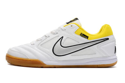 Supreme x Nike SB Gato IC Indoor & Futsal Soccer Shoes - White/Silver/Yellow
