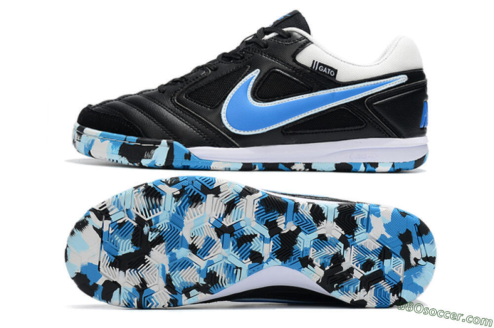 Supreme x Nike SB Gato IC Indoor & Futsal Soccer Shoes - Black/Blue/White 0
