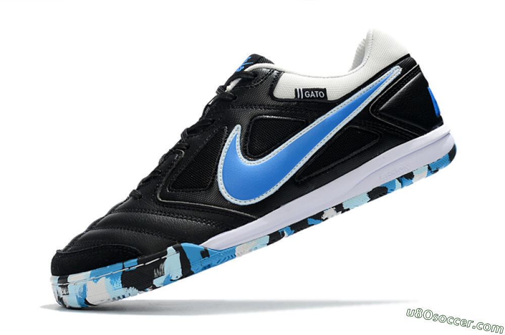Supreme x Nike SB Gato IC Indoor & Futsal Soccer Shoes - Black/Blue/White 5