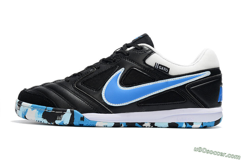 Supreme x Nike SB Gato IC Indoor & Futsal Soccer Shoes - Black/Blue/White 2