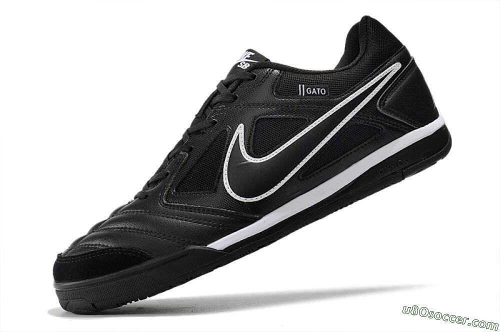 Supreme x Nike SB Gato IC Indoor & Futsal Soccer Shoes - Black/White 5