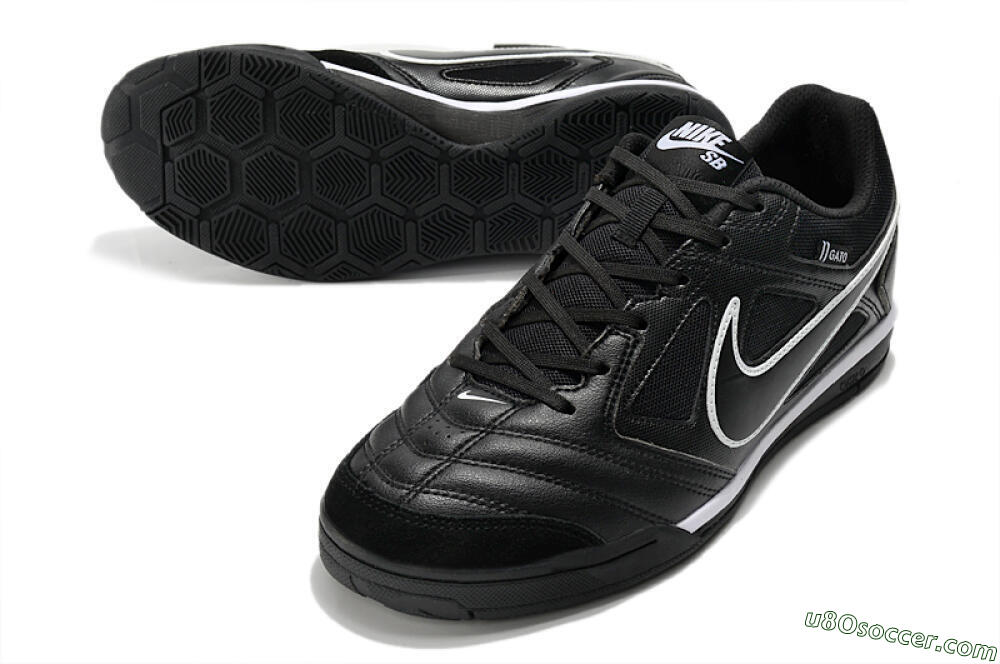 Supreme x Nike SB Gato IC Indoor & Futsal Soccer Shoes - Black/White 3