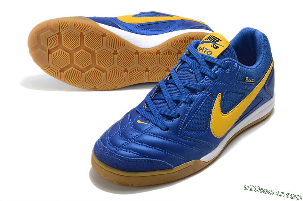 Supreme x Nike SB Gato IC Indoor & Futsal Soccer Shoes - Blue/Yellow/White 3