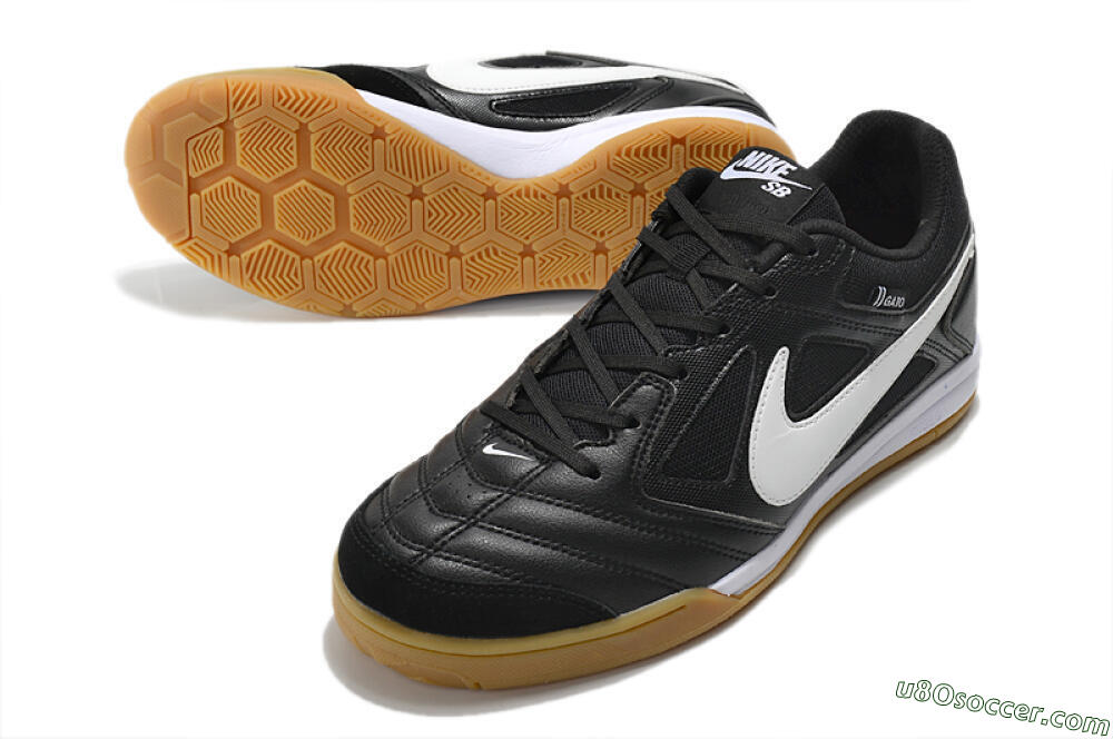 Supreme x Nike SB Gato IC Indoor & Futsal Soccer Shoes - Black/White/Brown 3