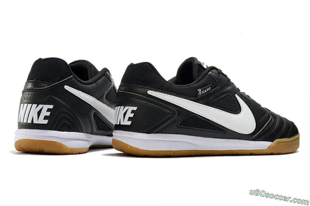 Supreme x Nike SB Gato IC Indoor & Futsal Soccer Shoes - Black/White/Brown 6