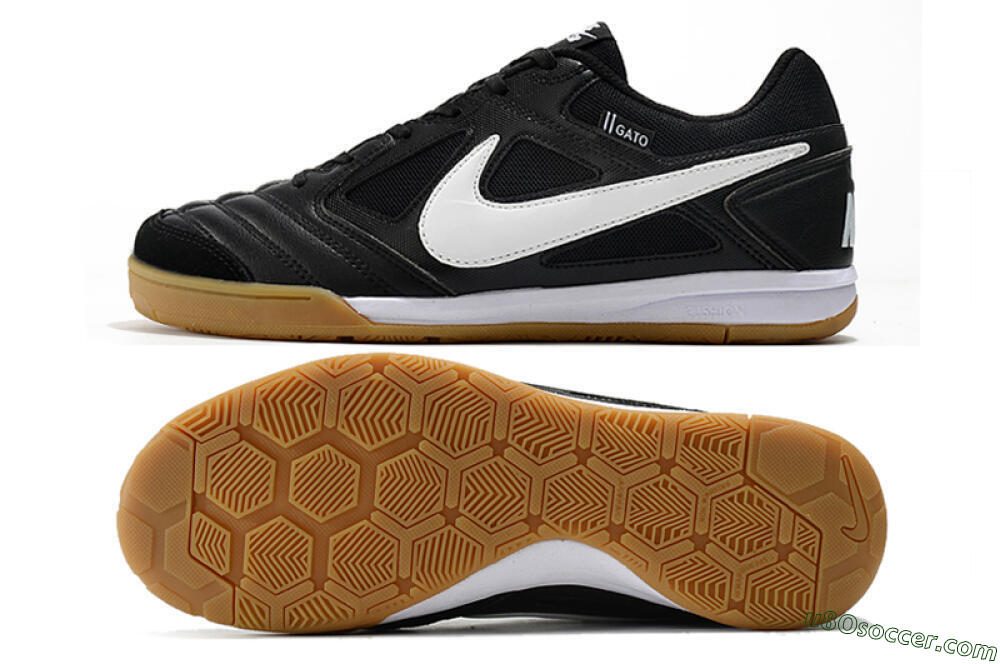 Supreme x Nike SB Gato IC Indoor & Futsal Soccer Shoes - Black/White/Brown 0