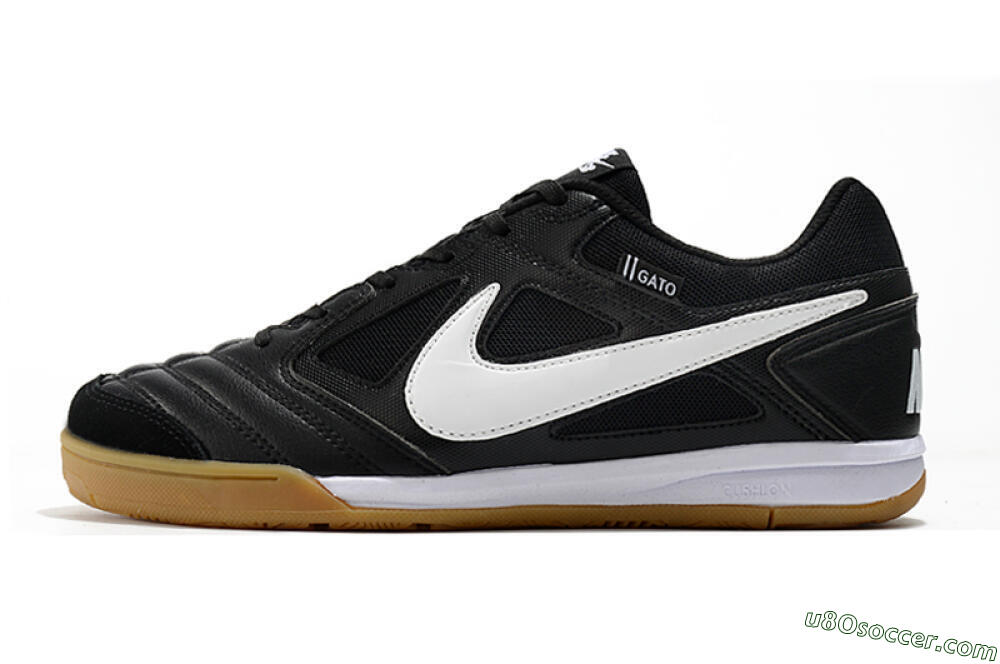 Supreme x Nike SB Gato IC Indoor & Futsal Soccer Shoes - Black/White/Brown 2