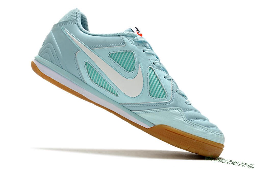 Supreme x Nike SB Gato IC Indoor & Futsal Soccer Shoes - Jade/White/Brown 4
