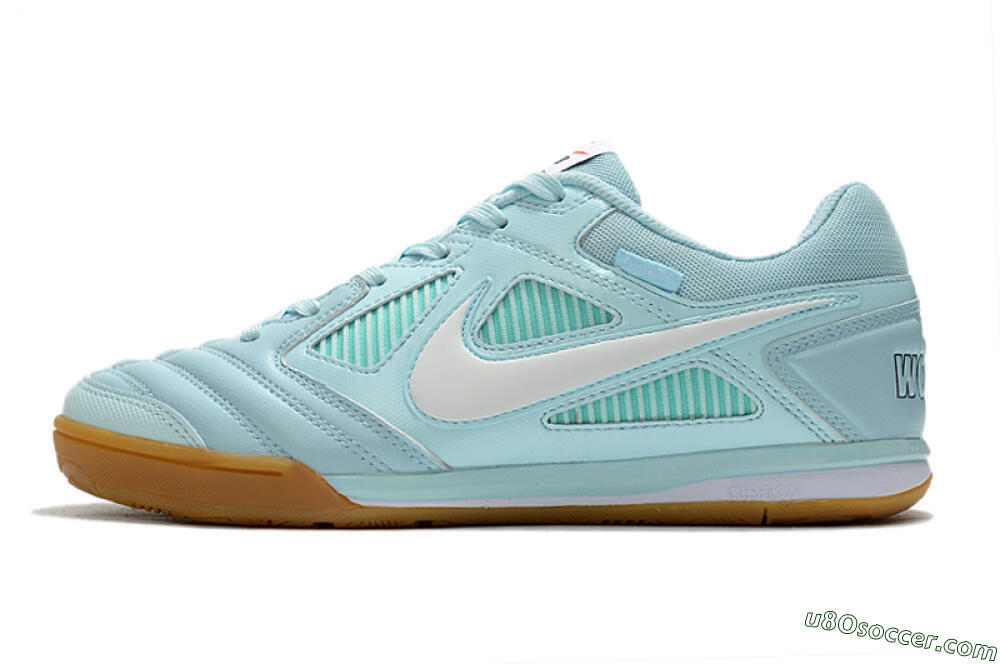 Supreme x Nike SB Gato IC Indoor & Futsal Soccer Shoes - Jade/White/Brown 2