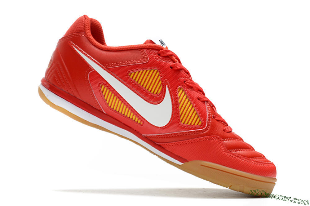 Supreme x Nike SB Gato IC Indoor & Futsal Soccer Shoes - Red/White/Yellow 4