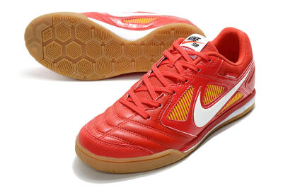 Supreme x Nike SB Gato IC Indoor & Futsal Soccer Shoes - Red/White/Yellow