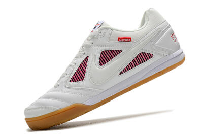 Supreme x Nike SB Gato IC Indoor & Futsal Soccer Shoes - White/Red/Brown