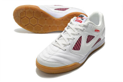 Supreme x Nike SB Gato IC Indoor & Futsal Soccer Shoes - White/Red/Brown