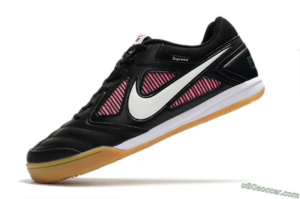 Supreme x Nike SB Gato IC Indoor & Futsal Soccer Shoes - Black/White/Red 5