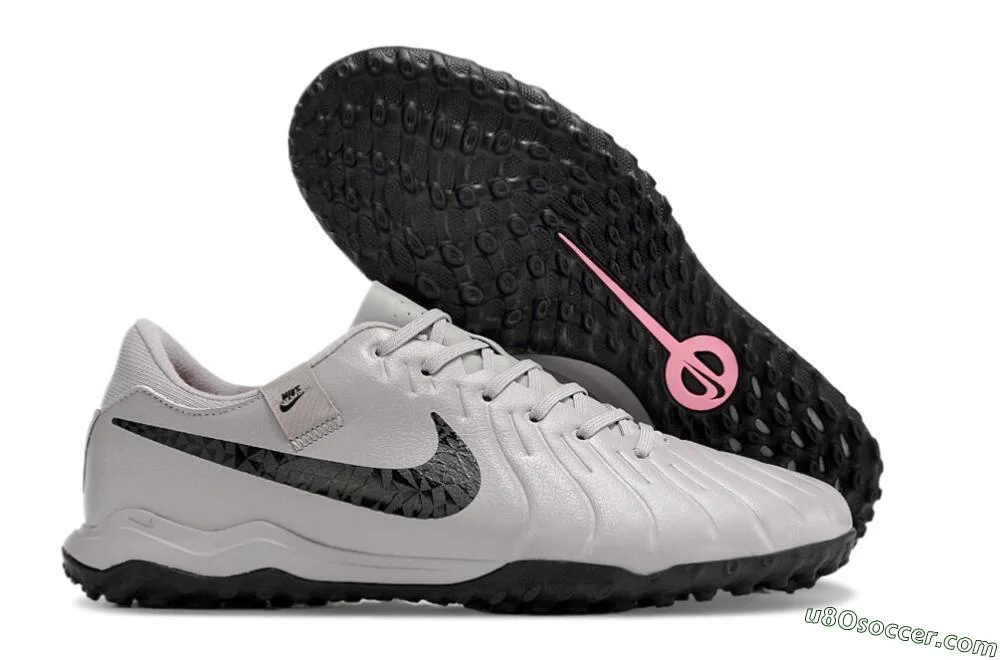 Cheap Nike Tiempo Legend 10 Pro TF Turf Shoes - Grey/Black/Pink