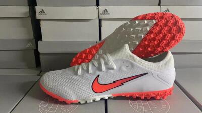 Nike Mercurial Vapor 13 Pro TF Artificial Turf Soccer Shoes - White/Red