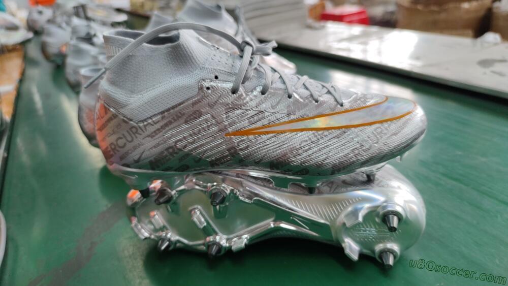 Silver and Gold SG Soccer Cleats - Elite Nike Air Zoom