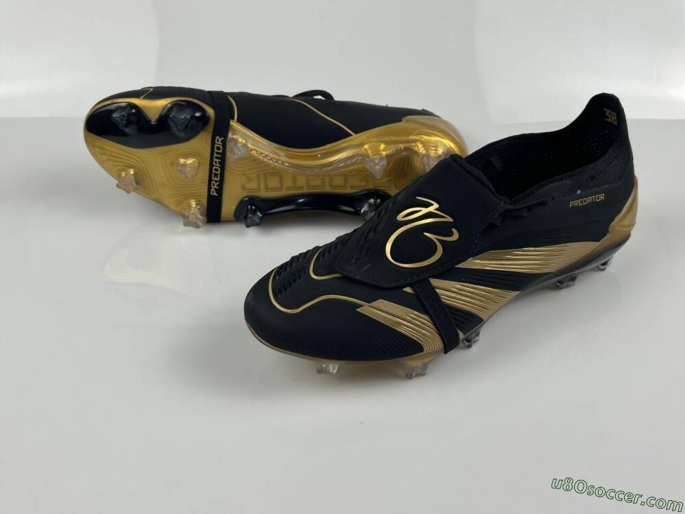 Adidas Predator Elite Tongue FG Firm Ground Soccer Cleats - Black/Gold