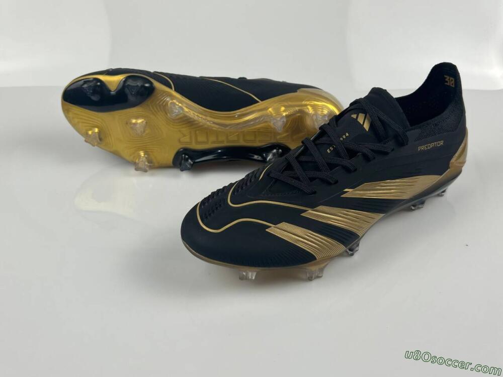 Adidas Predator Elite Accuracy FG Firm Ground Soccer Cleats - Black/Gold