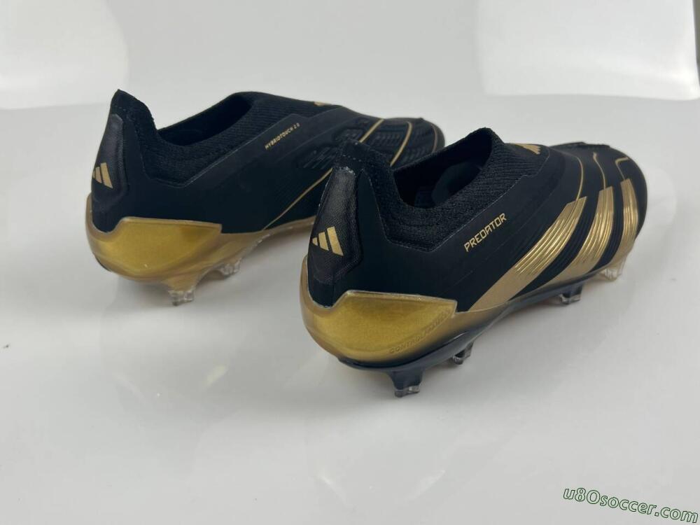 Adidas Predator Accuracy+ Laceless FG Firm Ground Soccer Cleats - Black/Gold