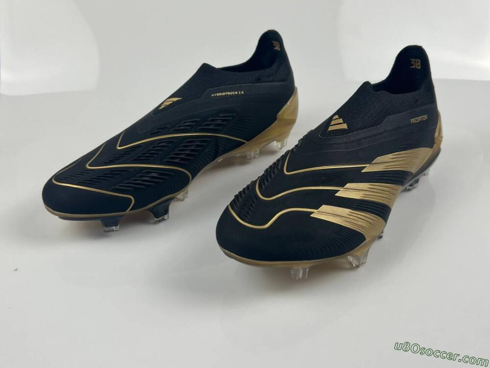 Adidas Predator Accuracy+ Laceless FG Firm Ground Soccer Cleats - Black/Gold
