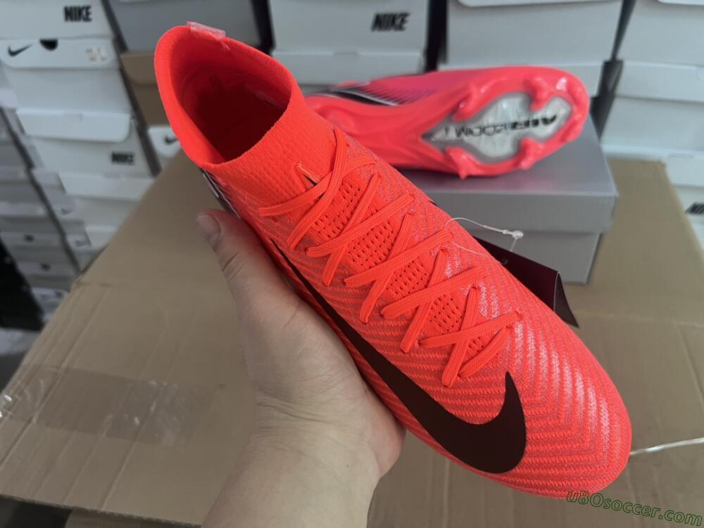 Nike Air Zoom Mercurial Superfly 10 Elite FG Firm Ground Soccer Cleats - Red/Black/White