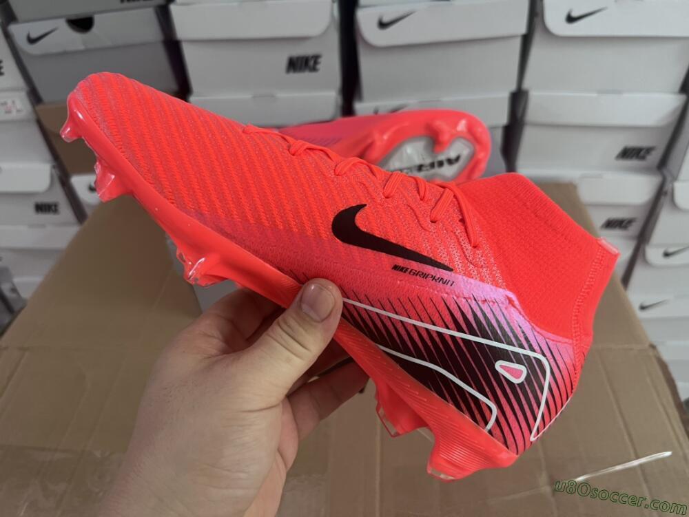 Nike Air Zoom Mercurial Superfly 10 Elite FG Firm Ground Soccer Cleats - Red/Black/White