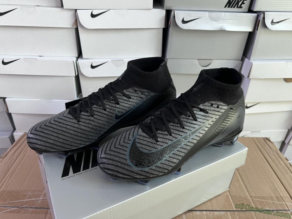 Nike Air Zoom Mercurial Superfly 10 Elite FG Firm Ground Soccer Cleats - Black/Jade/Blue