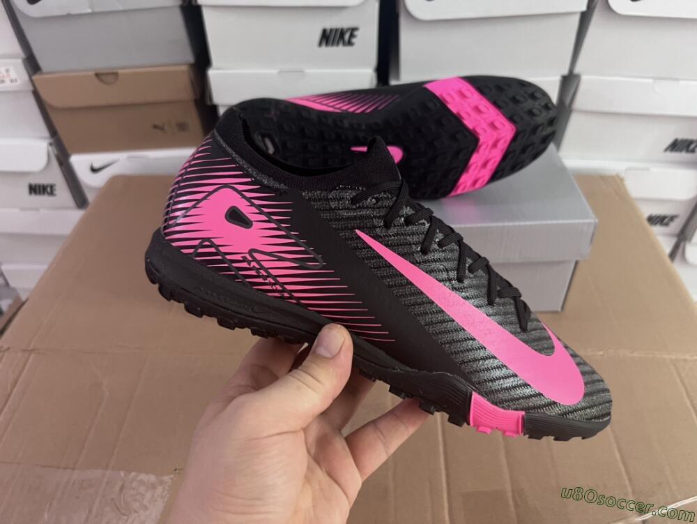 Nike Air Zoom Mercurial Vapor 16 Elite TF Artificial Turf Soccer Shoes - Black/Pink
