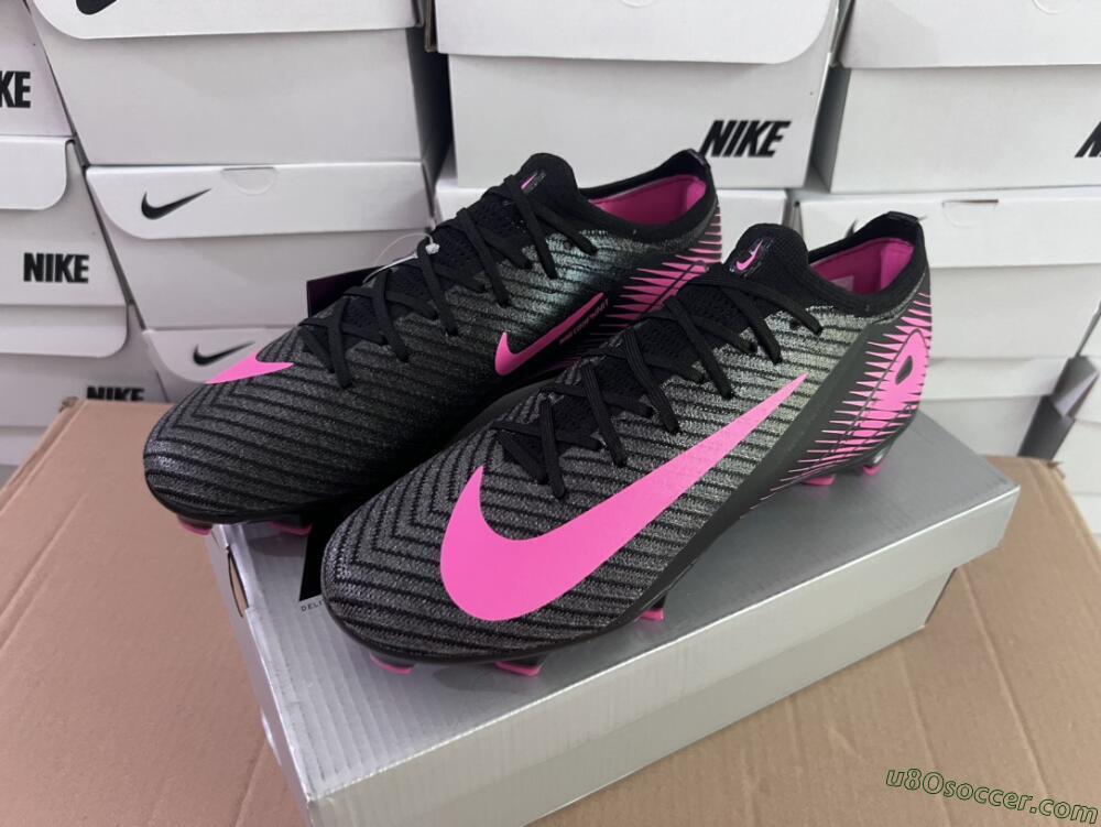 Nike Air Zoom Mercurial Vapor 16 Elite FG Firm Ground Soccer Cleats - Black/Pink