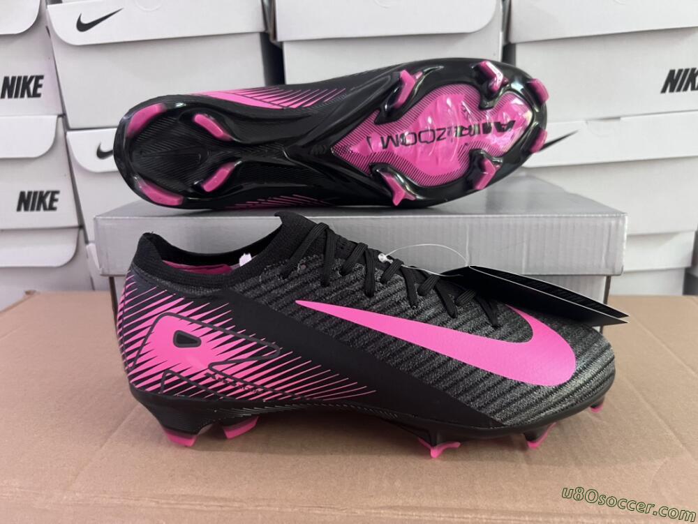 Nike Air Zoom Mercurial Vapor 16 Elite FG Firm Ground Soccer Cleats - Black/Pink