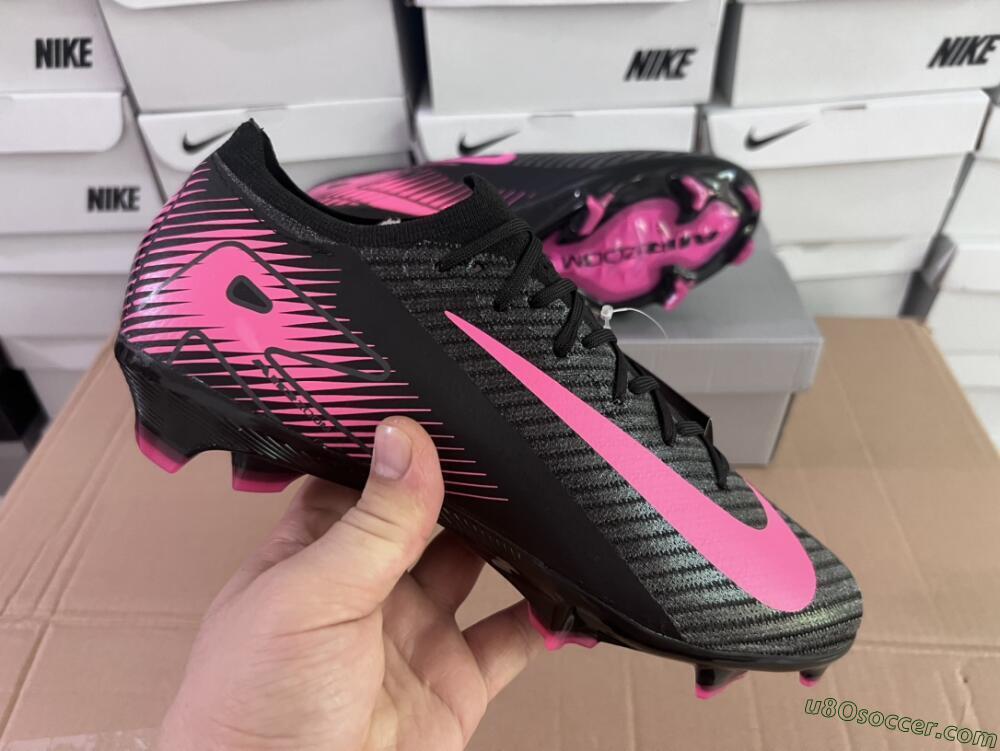 Nike Air Zoom Mercurial Vapor 16 Elite FG Firm Ground Soccer Cleats - Black/Pink