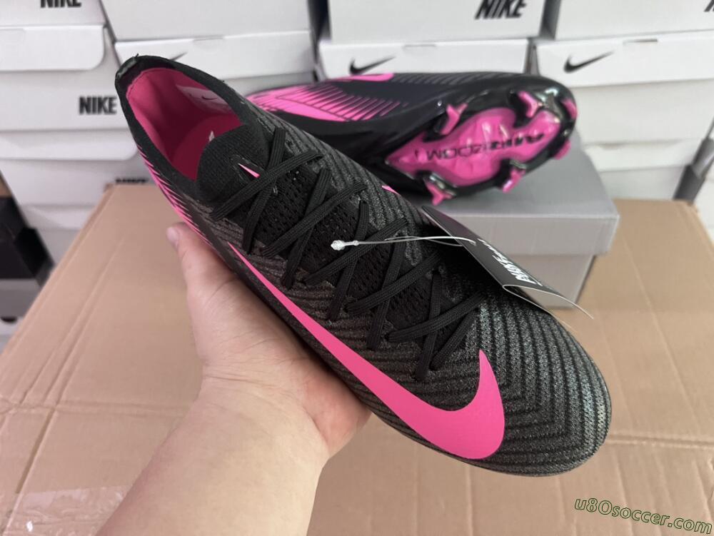 Nike Air Zoom Mercurial Vapor 16 Elite FG Firm Ground Soccer Cleats - Black/Pink