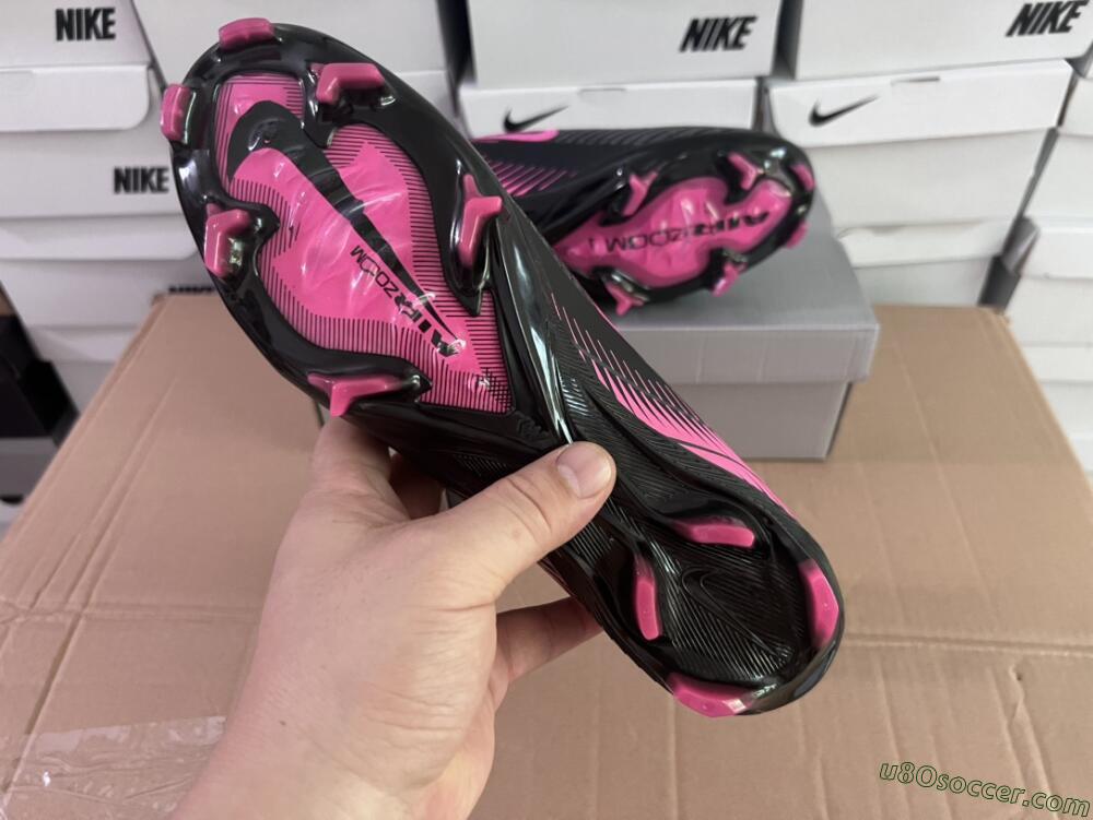Nike Air Zoom Mercurial Vapor 16 Elite FG Firm Ground Soccer Cleats - Black/Pink