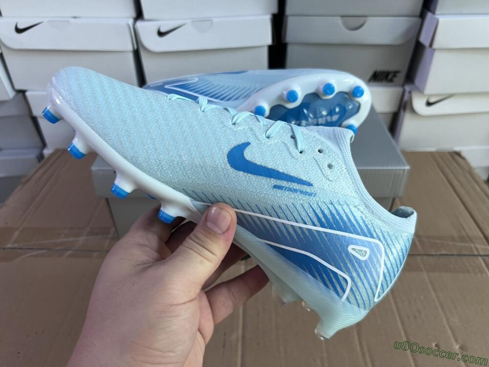 Nike Air Zoom Mercurial Vapor 16 Elite AG Artificial Grass Soccer Cleats - Jade/Beige/Blue