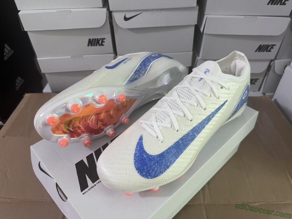 Nike Air Zoom Mercurial Vapor 16 Elite AG Artificial Grass Soccer Cleats - Beige/Blue
