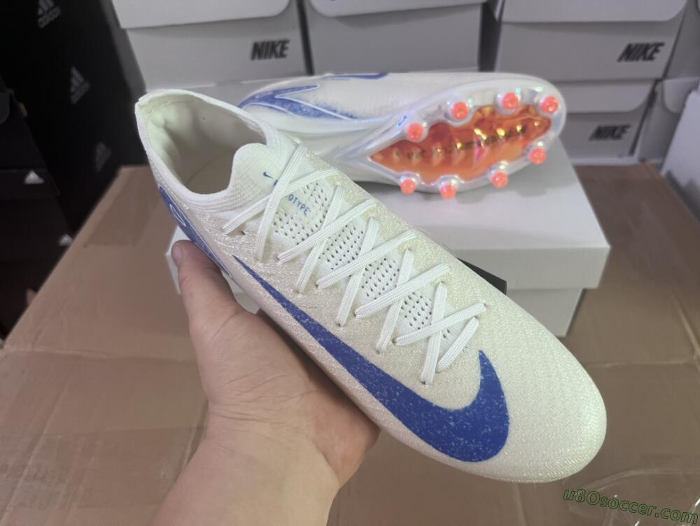 Nike Air Zoom Mercurial Vapor 16 Elite AG Artificial Grass Soccer Cleats - Beige/Blue